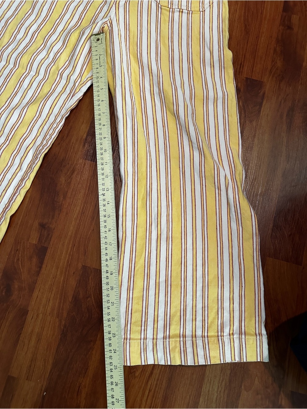 Anthropologie Maeve The Colette Striped Pants in Yellow and Pink size 29 - Picture 10 of 11